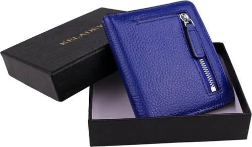 Miniatura 7 de Cartera de cuero genuino para mujer con bloqueo RFID