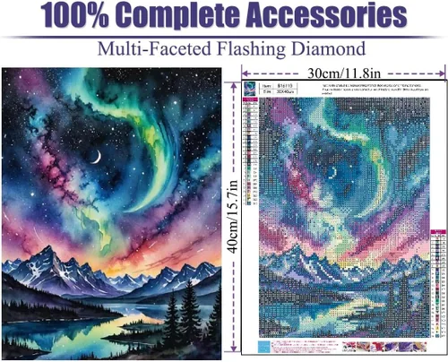 Miniatura 4 de Eiazuiks Kits de arte de diamantes para adultos, kits de pintura de diamantes para adultos 5D DIY taladro completo puntos de diamante para regalo