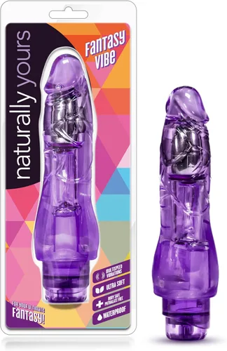 Blush Naturally Yours Fantasy Vibe - Consolador vibrador de 8.5 pulgadas – Vibrador realista FlexiShaft potente punta vibración para punto G anal