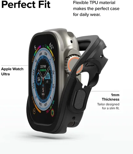 Miniatura 4 de Ringke Air Sports - Funda para Apple Watch Ultra 3/2/1 (1.929 in) [recortes a medida] Funda de poliuretano termoplástico suave y flexible ligera