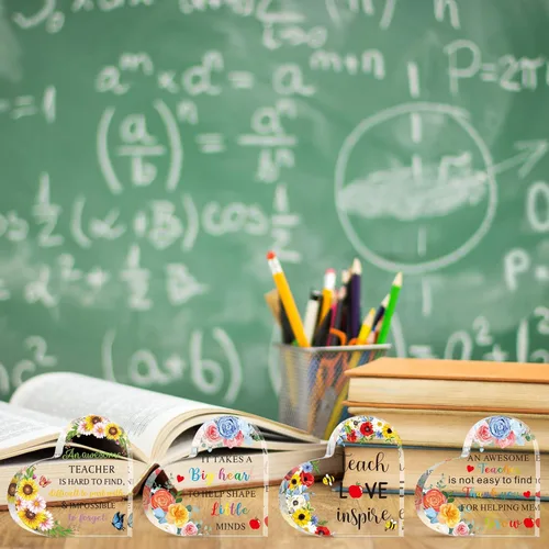 Miniatura 3 de Bucherry 4 piezas de regalos de agradecimiento para profesores, regalos de fin de año, placa acrílica, pisapapeles, agradecimiento para mujeres