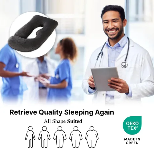 Miniatura 6 de ALLOPERA Almohada de embarazo de 57 pulgadas para dormir, almohada de apoyo de cuerpo completo con funda extraíble lavable para comodidad