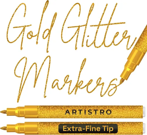 Miniatura 13 de Artistro 2 marcadores de pintura acrílica negros - 3mm marcadores de punta media - Perfectos para manualidades, proyectos de arte y más