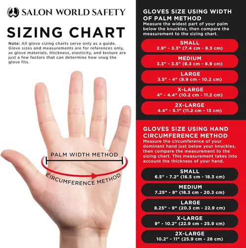 Miniatura 3 de Salon World Safety Guantes desechables de nitrilo negro, caja de 100 unidades, talla XL, 5.0 mil, sin látex, texturizados, aptos para alimentos