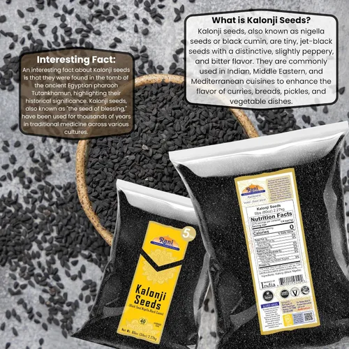 Miniatura 4 de Rani Kalonji (semillas negras, nigella sativa, comino negro) 80 onzas (5 libras) 5.0 lbs a granel ~ Todo natural Apto para gluten Sin OMG