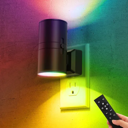 Miniatura 22 de Briignite - Luces nocturnas led enchufables, 3CCT, sensor de anochecer a amanecer, de 3000 K, regulable para pasillo, dormitorio, escalera, paquete