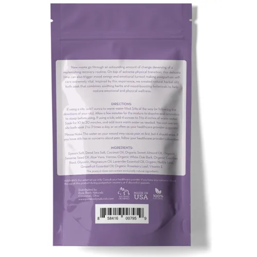 Miniatura 4 de Pure Body Naturals Sitz - Sal de baño - Cuidado posparto y tratamiento de hemorroides - Remojo natural para cuidado personal y tratamiento