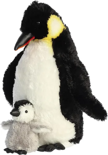 Miniatura 2 de Aurora World pingüino emperador con bebé, 12 pulgadas