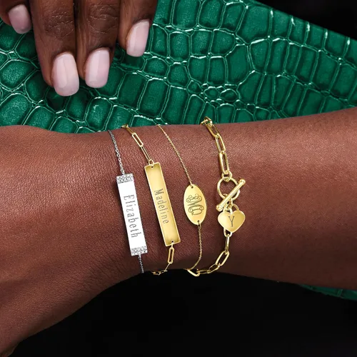 Miniatura 4 de Ross-Simons RS Pure Plain - Pulsera de eslabones de clip de papel con clip de oro amarillo italiano de 14 quilates, personalizada, 8 pulgadas, Oro