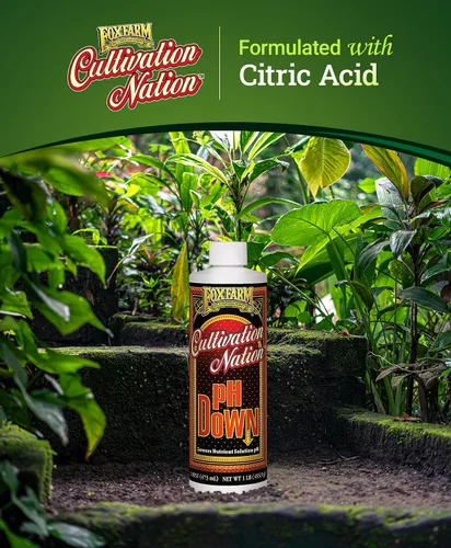 Miniatura 2 de FoxFarm Cultivation Nation pH Down for Plants' Soluciones de nutrientes - Formulado con ácido cítrico para ajuste - Ideal para suelos e hidroponía