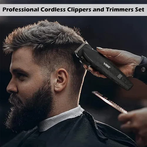 Miniatura 7 de VGR 640 Cortapelos Profesionales para Hombres, Cortapelos y Recortadoras Inalámbricas de Barbero de 9000RPM, Kit de Corte de Cabello con Cuchilla