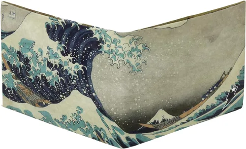 Miniatura 3 de SUPERVEK Cartera de papel: cartera delgada vegana, delgada, resistente al desgarro y al agua para hombre, The Great Wave, Regular
