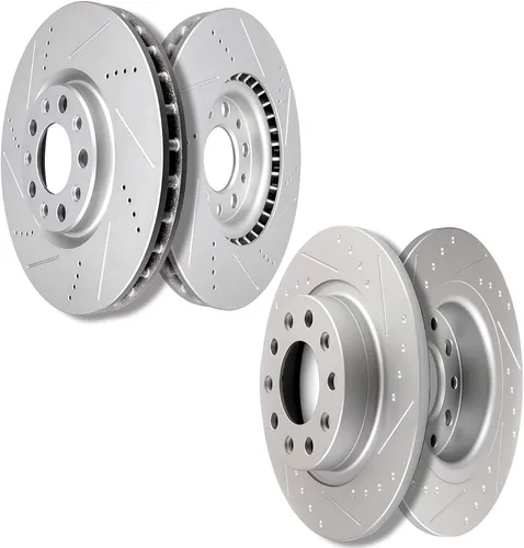 Miniatura 12 de SCITOO Rear Brake Rotors For Honda For CR-V 2002-2004 Drilled & Slotted Disc Brakes Rotors Replacement:31304