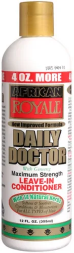African Royale Daily Doctor - Acondicionador sin enjuague de máxima fuerza, 12 onzas (paquete de 2)