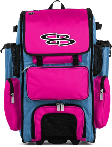 Miniatura 23 de Boombah Rolling Superpack - Bolsa para equipo de béisbol/sóftbol, varios colores, mango telescópico y capacidad para 4 murciélagos, versión