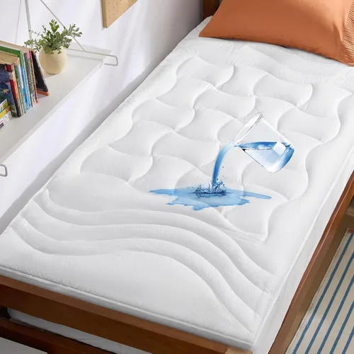 Miniatura 9 de Bedsure Protector de colchón Twin impermeable - Protector de colchón acolchado impermeable ajustable con cubrecolchón y bolsillo profundo de 8-21