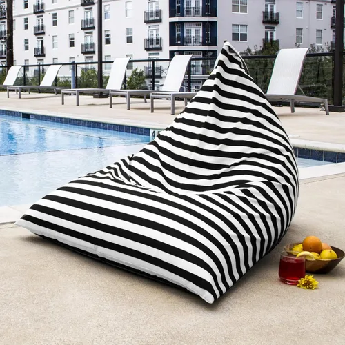 Miniatura 5 de Jaxx Twist - Puf para exteriores, diseño de rayas negras y blancas