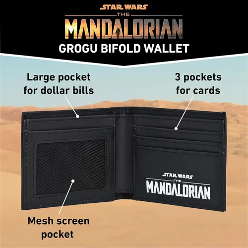 Miniatura 4 de Concept One Star Wars Grogu Wallet The Mandalorian The Child Slim Bifold Wallet with Decorative Tin Case
