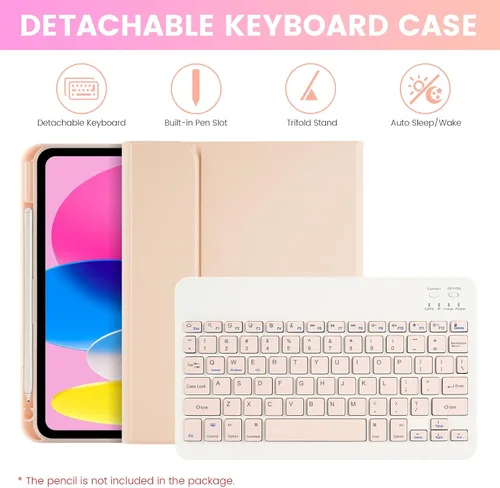 Miniatura 3 de LAMA Funda magnética con teclado para iPad (A16) de 11ª generación 2025/10ª generación 2022, con teclado para iPad de 11 pulgadas (A16) y 10.9 Rosa