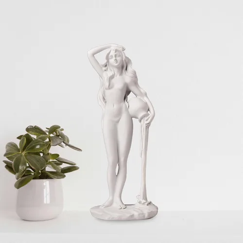 Miniatura 7 de Escultura de la diosa del nacimiento de Venus de 7.4 x 2.8 pulgadas, arte clásico de resina blanca, decoración del hogar y la oficina, para boda