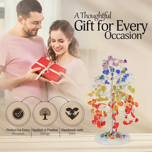 Miniatura 7 de Árbol de la vida de chakras, envuelto en una base de geoda natural de ágata, con collar de árbol de la vida, decoración de chakras, cristales