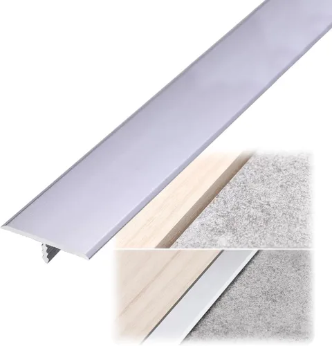 Miniatura 11 de Tira de transición de suelo de aluminio con moldura en T, para garaje, laminado a vinilo, tira de umbral de borde de puerta, para porche, entrada