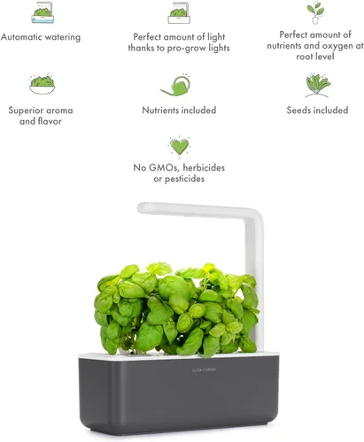 Miniatura 2 de Click & Grow Smart Garden 3 - Kit de jardinería para interiores (incluye cápsulas de albahaca)