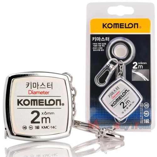 Miniatura 2 de Komelon KMC-14C Keymaster - Cinta métrica métrica de 6.6 ft de diámetro, llavero de bolsillo, mini llavero con revestimiento de cromo, herramienta