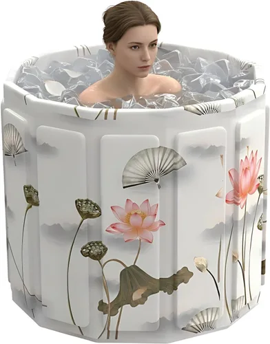 Miniatura 15 de Ice Bath - Bañera fría – Baño de hielo portátil para adultos, bañera plegable aislada de 6 capas para crioterapia y recuperación muscular, bañera