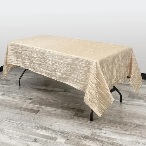 Miniatura 40 de YOUR CHAIR COVERS - Mantel Rectangular de Tafetán Arrugado de 90 x 132 Pulgadas - Azul Polvoriento, Manteles Rectangulares para Mesas Rectangulares