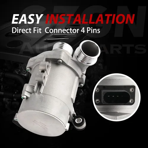 Miniatura 5 de Bomba de agua de motor eléctrico compatible con BMW 328i/328i xDrive 528i/528i xDrive 128i X3 X5 X1 Z4 2007-2016 N51/N52/N52N 3.0L aspirado