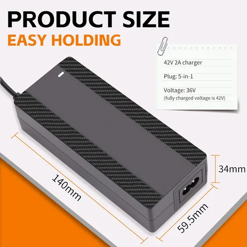 Miniatura 6 de Cargador eléctrico de scooter de 42 V 2 A para batería de litio de 36 V, cargador 5 en 1 para Gotrax, Jetson, Razor, Swagtron, Bird, Segway