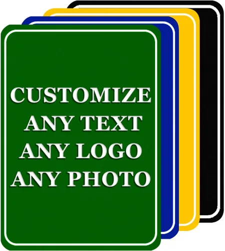 Miniatura 9 de Placa personalizada, señal de calle metálica personalizable con tu texto, nombre, logotipo, foto para oficina, negocio, lugar de trabajo, hogar