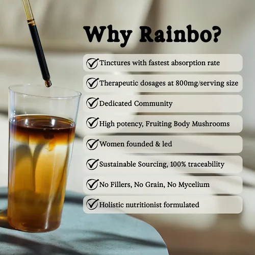 Miniatura 6 de Rainbo - Tintura de hongos Reishi - Suplemento de hongo de doble extracto - Apoyo inmunológico, estado de ánimo, sueño, suplemento líquido