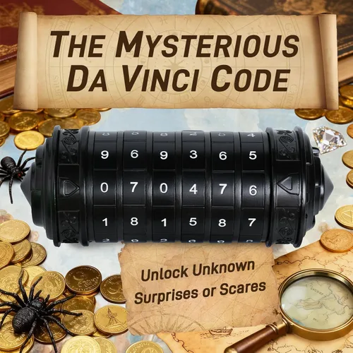 Miniatura 2 de Criptex Código Da Vinci Numérico, Caja de Rompecabezas de Dinero para Regalo en Efectivo con Compartimentos Secretos Ocultos Cumpleaños Navidad