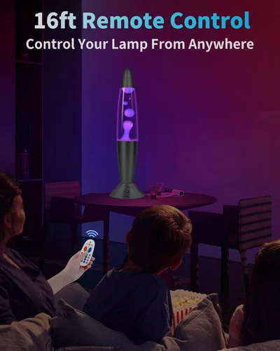 Miniatura 5 de Lámparas de movimiento líquido negras de 17 colores que cambian con control remoto, luz nocturna LED de 13.5 pulgadas para niños y adultos, lámpara