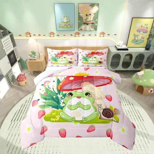 Miniatura 16 de Juego de edredón estampado de ovejas, juego de ropa de cama vintage de granja para niños, niñas, mujeres, adultos, parejas, ovejas, juego de edredón