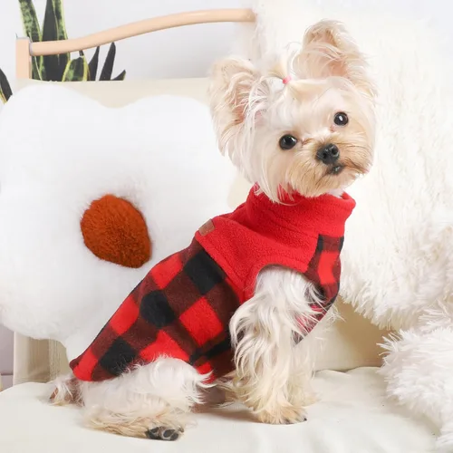 Miniatura 4 de Ropa de invierno para perro, chaleco de forro polar para perro, chaleco cálido y suave para perros pequeños y gatos, ropa para cachorros, gatitos