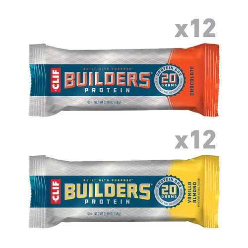 Miniatura 2 de CLIF BUILDERS - Barras de proteínas - Chocolate - 12 unidades + CLIF Builders - Barras de proteínas - Vainilla - 12