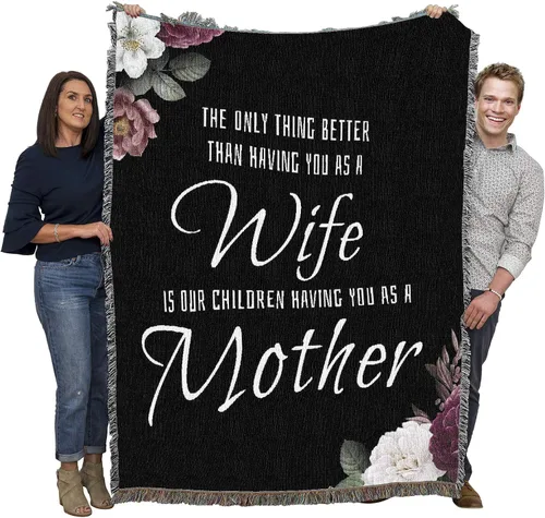 Miniatura 11 de Pure Country Weavers Manta The Only Thing Better Wife Children Mother – Tapiz de regalo tejido de algodón – Fabricado en los Estados Unidos