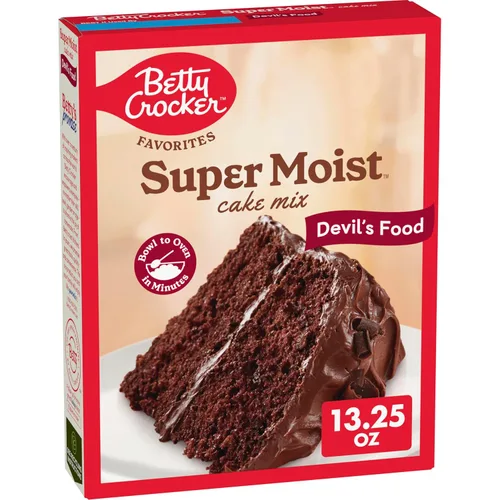 Miniatura 23 de Betty Crocker Delights Mezcla de pastel de chocolate alemán súper húmedo, 13.25 onzas (paquete de 12)