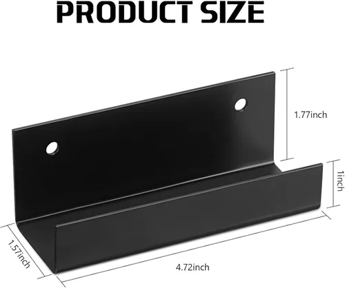 Miniatura 2 de Blulu Colgador de acero para carretilla de pared, 2 unidades, gancho de almacenamiento de acero para carretilla, organizador de almacenamiento