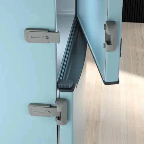 Paquete de 2 cerraduras para nevera a prueba de niños, pestillo de puerta para refrigerador, congelador para mantener cerrado, cerradura de puerta