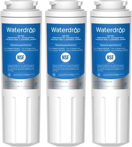Miniatura 11 de Waterdrop EDR4RXD1 Repuesto para filtro EveryDrop® 4, Whirlpool® UKF8001, 4396395, Maytag® UKF8001AXX-200, UKF8001AXX-750, WD-F07, filtro de agua