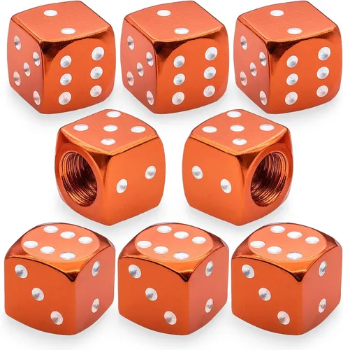 Miniatura 53 de 8 piezas de tapas de vástago de válvula de neumático, tapas de válvula de neumático de acero inoxidable, tapas de válvula de rueda para autos