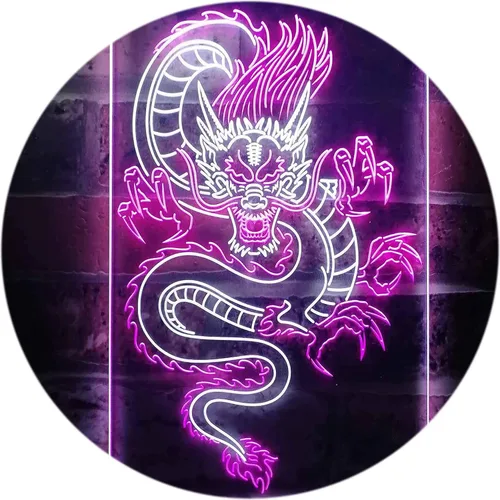 Miniatura 10 de Cartel de neón ADVPRO LED con dragón chino, letrero de neón LED de color dual st6-i3225