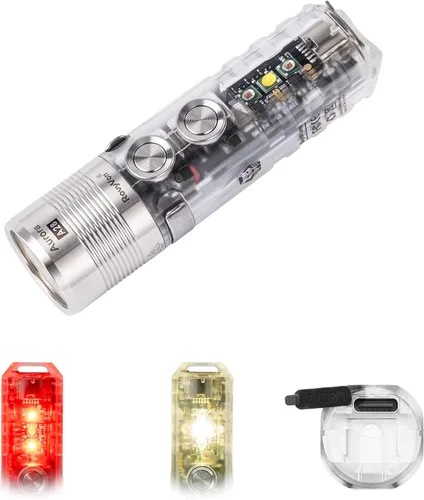 Miniatura 8 de Linterna recargable RovyVon A26 EDC USB C brillante para bolsillo con luz de llavero de alto lúmenes 6500K, batería de 850mAh, LED para llevar EDC