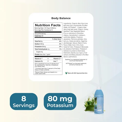 Miniatura 3 de Youngevity Body Balance Nutrición a base de plantas terrestres y marinas – Verduras marinas, algas, nori, miel, aloe vera y más de 75 nutrientes