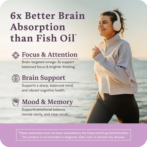 Miniatura 2 de Omega 110 con LYSOVETA LPC Suplementos EPA y DHA para la salud del cerebro y la retina Enfoque, atención, memoria, estado de ánimo y visión 6
