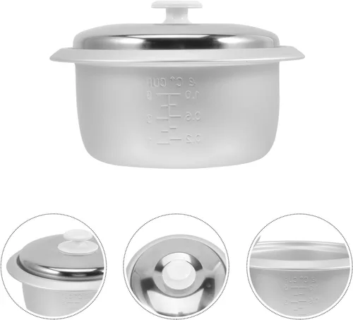 Miniatura 5 de Inicio Olla arrocera olla interior Olla de repuesto de aleación de aluminio para olla de arroz eléctrica, accesorio para cocinar eficientemente